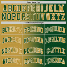 Загрузить изображение в средство просмотра галереи, Custom Green Old Gold-Cream Authentic Gradient Fashion Basketball Jersey