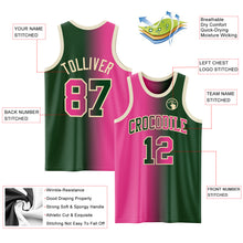 Laden Sie das Bild in den Galerie-Viewer, Custom Green Pink-Cream Authentic Gradient Fashion Basketball Jersey