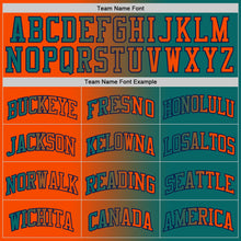 Загрузить изображение в средство просмотра галереи, Custom Teal Orange-Navy Authentic Gradient Fashion Basketball Jersey