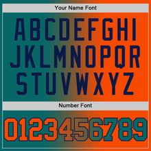 Загрузить изображение в средство просмотра галереи, Custom Teal Orange-Navy Authentic Gradient Fashion Basketball Jersey