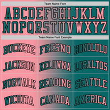 Загрузить изображение в средство просмотра галереи, Custom Teal Medium Pink-Black Authentic Gradient Fashion Basketball Jersey