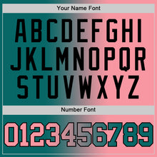 Загрузить изображение в средство просмотра галереи, Custom Teal Medium Pink-Black Authentic Gradient Fashion Basketball Jersey