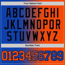 Laden Sie das Bild in den Galerie-Viewer, Custom Thunder Blue Orange-Black Authentic Gradient Fashion Basketball Jersey