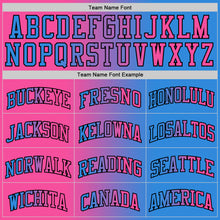 Загрузить изображение в средство просмотра галереи, Custom Powder Blue Pink-Black Authentic Gradient Fashion Basketball Jersey