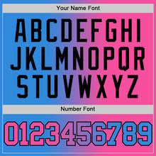 Загрузить изображение в средство просмотра галереи, Custom Powder Blue Pink-Black Authentic Gradient Fashion Basketball Jersey