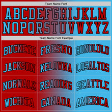 Загрузить изображение в средство просмотра галереи, Custom Sky Blue Red-Black Authentic Gradient Fashion Basketball Jersey