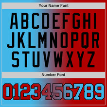 Загрузить изображение в средство просмотра галереи, Custom Sky Blue Red-Black Authentic Gradient Fashion Basketball Jersey