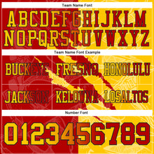 Load image into Gallery viewer, Custom Red Yellow-Black Authentic Gradient Fashion Scratch Football Jersey