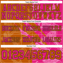 Load image into Gallery viewer, Custom Texas Orange Hot Pink-Black Authentic Gradient Fashion Scratch Football Jersey
