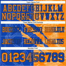 Load image into Gallery viewer, Custom Thunder Blue Bay Orange-Black Authentic Gradient Fashion Scratch Football Jersey