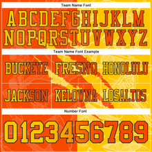 Laden Sie das Bild in den Galerie-Viewer, Custom Orange Yellow-Black Authentic Gradient Fashion Scratch Football Jersey