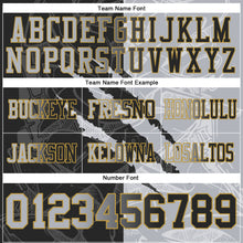 Load image into Gallery viewer, Custom Black Gray-Old Gold Authentic Gradient Fashion Scratch Football Jersey