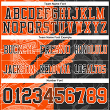 Load image into Gallery viewer, Custom Black Orange-White Authentic Gradient Fashion Scratch Football Jersey