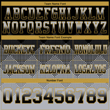 Load image into Gallery viewer, Custom Black Gray-Old Gold Authentic Gradient Square Shape Flag Football Jersey