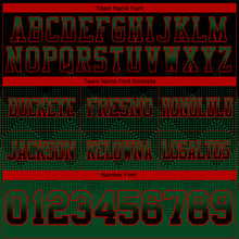 Load image into Gallery viewer, Custom Black Green-Red Authentic Gradient Square Shape Flag Football Jersey