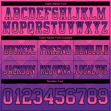 Laden Sie das Bild in den Galerie-Viewer, Custom Pink Purple-Black Authentic Gradient Square Shape Flag Football Jersey