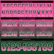 Laden Sie das Bild in den Galerie-Viewer, Custom Pink Green-White Authentic Gradient Square Shape Flag Football Jersey