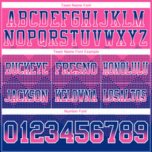 Загрузить изображение в средство просмотра галереи, Custom Pink Royal-White Authentic Gradient Square Shape Flag Football Jersey