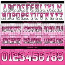 Load image into Gallery viewer, Custom White Pink-Black Authentic Gradient Square Shape Flag Football Jersey