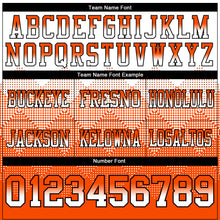 Load image into Gallery viewer, Custom White Orange-Black Authentic Gradient Square Shape Flag Football Jersey