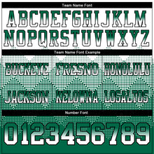 Charger l'image dans la galerie, Custom White Kelly Green-Black Authentic Gradient Square Shape Flag Football Jersey