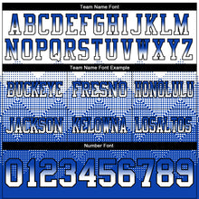 Charger l'image dans la galerie, Custom White Thunder Blue-Black Authentic Gradient Square Shape Flag Football Jersey