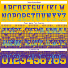 Charger l'image dans la galerie, Custom Yellow Purple-Sky Blue Authentic Gradient Square Shape Flag Football Jersey