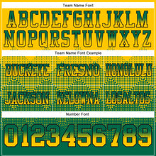 Charger l'image dans la galerie, Custom Yellow Kelly Green-Black Authentic Gradient Square Shape Flag Football Jersey