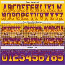Charger l'image dans la galerie, Custom Yellow Purple-Red Authentic Gradient Square Shape Flag Football Jersey