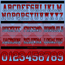 Charger l'image dans la galerie, Custom Light Blue Red-Black Authentic Gradient Square Shape Flag Football Jersey