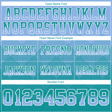 Charger l'image dans la galerie, Custom Light Blue Teal-White Authentic Gradient Square Shape Flag Football Jersey