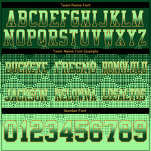 Charger l'image dans la galerie, Custom Green Pea Green-Old Gold Authentic Gradient Square Shape Flag Football Jersey