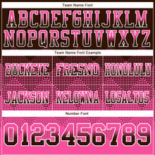 Charger l'image dans la galerie, Custom Brown Pink-White Authentic Gradient Square Shape Flag Football Jersey