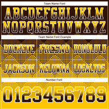Charger l'image dans la galerie, Custom Brown Yellow-White Authentic Gradient Square Shape Flag Football Jersey
