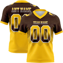 Charger l'image dans la galerie, Custom Brown Yellow-White Authentic Gradient Square Shape Flag Football Jersey