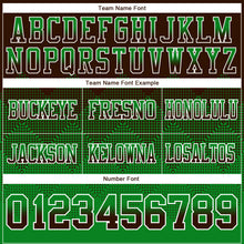 Charger l'image dans la galerie, Custom Brown Grass Green-White Authentic Gradient Square Shape Flag Football Jersey