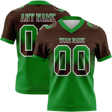 Charger l'image dans la galerie, Custom Brown Grass Green-White Authentic Gradient Square Shape Flag Football Jersey