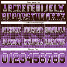 Charger l'image dans la galerie, Custom Brown Medium Purple-White Authentic Gradient Square Shape Flag Football Jersey
