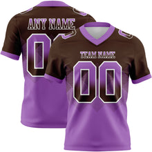 Charger l'image dans la galerie, Custom Brown Medium Purple-White Authentic Gradient Square Shape Flag Football Jersey