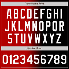Load image into Gallery viewer, Custom Black White-Red Authentic Gradient Fashion Baseball Jersey