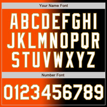Load image into Gallery viewer, Custom Black White Orange-Old Gold Authentic Gradient Fashion Baseball Jersey
