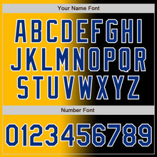 Load image into Gallery viewer, Custom Black Royal Gold-White Authentic Gradient Fashion Baseball Jersey