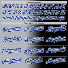 Load image into Gallery viewer, Custom Black Royal Gray-White Authentic Gradient Fashion Baseball Jersey