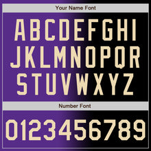 Load image into Gallery viewer, Custom Black Cream-Purple Authentic Gradient Fashion Baseball Jersey