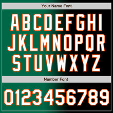 Load image into Gallery viewer, Custom Black White Kelly Green-Orange Authentic Gradient Fashion Baseball Jersey