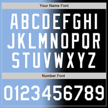 Load image into Gallery viewer, Custom Black White-Light Blue Authentic Gradient Fashion Baseball Jersey