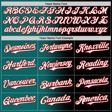 Load image into Gallery viewer, Custom Black White Teal-Red Authentic Gradient Fashion Baseball Jersey