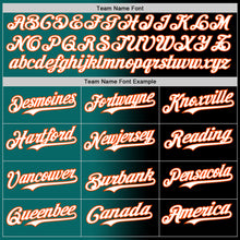 Load image into Gallery viewer, Custom Black White Teal-Orange Authentic Gradient Fashion Baseball Jersey