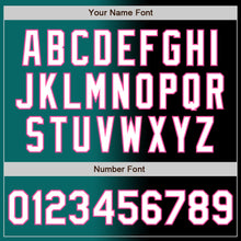 Load image into Gallery viewer, Custom Black White Teal-Pink Authentic Gradient Fashion Baseball Jersey