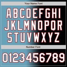 Load image into Gallery viewer, Custom Black White Shadow Blue-Red Authentic Gradient Fashion Baseball Jersey